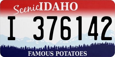 ID license plate I376142