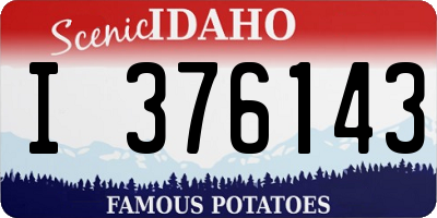ID license plate I376143