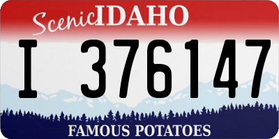 ID license plate I376147