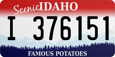 ID license plate I376151