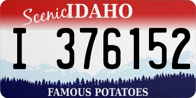 ID license plate I376152