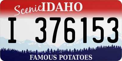 ID license plate I376153