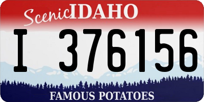 ID license plate I376156