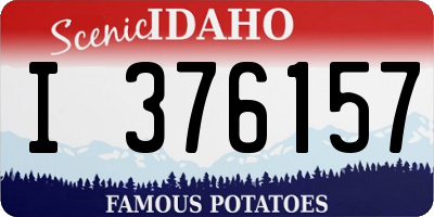 ID license plate I376157