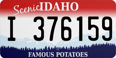 ID license plate I376159