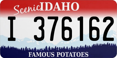 ID license plate I376162