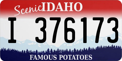 ID license plate I376173