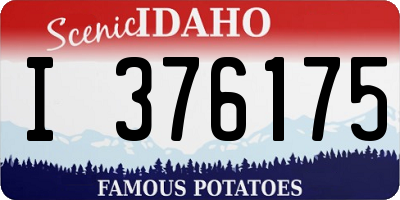 ID license plate I376175
