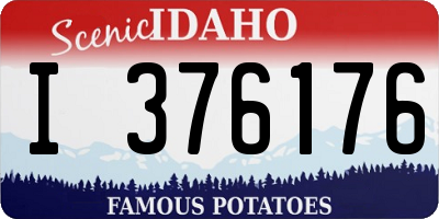 ID license plate I376176