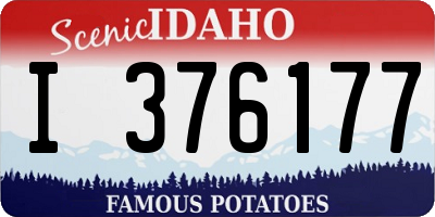 ID license plate I376177