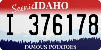 ID license plate I376178