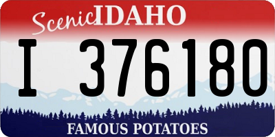 ID license plate I376180