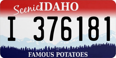 ID license plate I376181