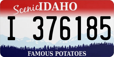 ID license plate I376185