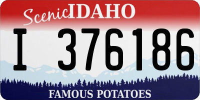 ID license plate I376186