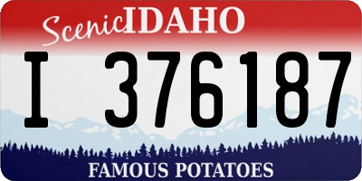 ID license plate I376187