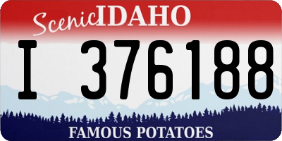 ID license plate I376188