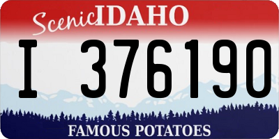 ID license plate I376190
