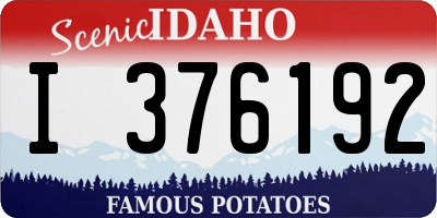 ID license plate I376192