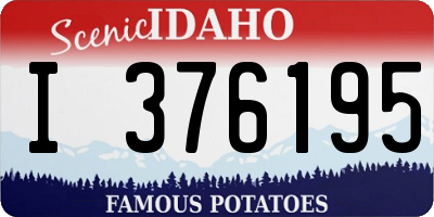 ID license plate I376195