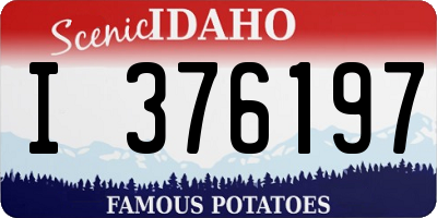 ID license plate I376197