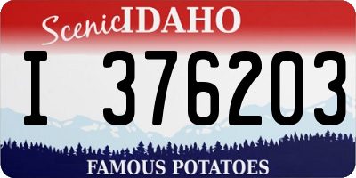 ID license plate I376203
