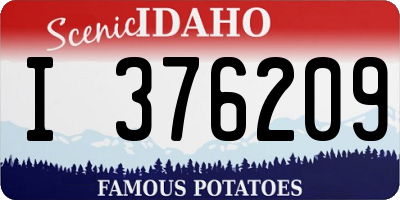 ID license plate I376209