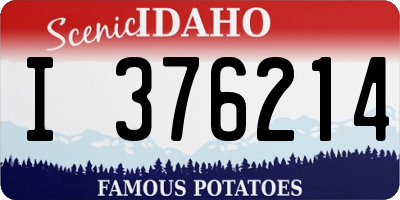ID license plate I376214