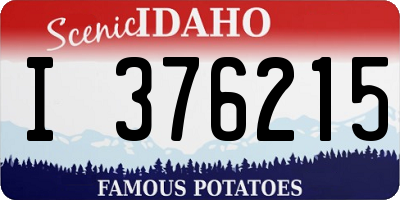 ID license plate I376215
