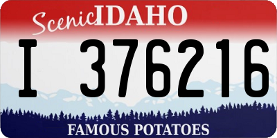ID license plate I376216