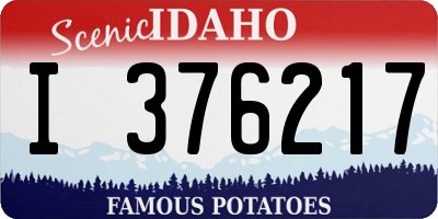 ID license plate I376217