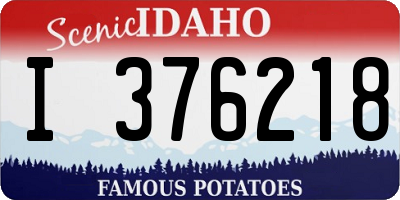 ID license plate I376218