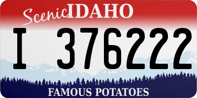 ID license plate I376222
