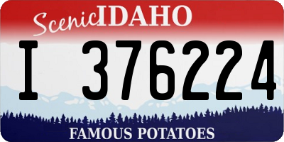 ID license plate I376224