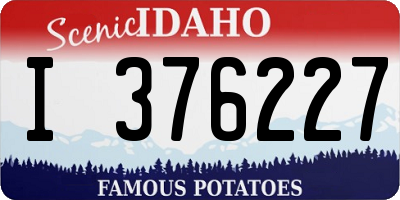 ID license plate I376227