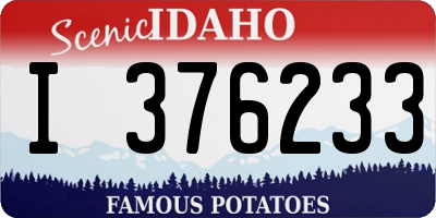 ID license plate I376233