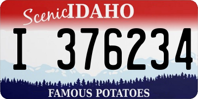 ID license plate I376234