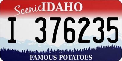 ID license plate I376235