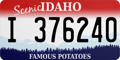 ID license plate I376240