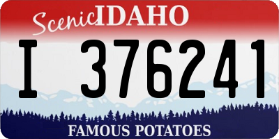 ID license plate I376241