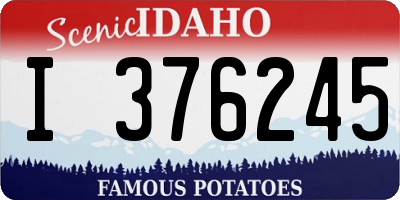 ID license plate I376245