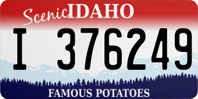 ID license plate I376249