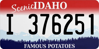 ID license plate I376251
