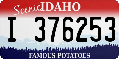 ID license plate I376253