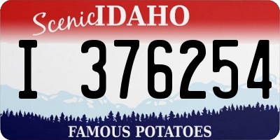 ID license plate I376254