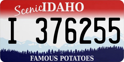 ID license plate I376255