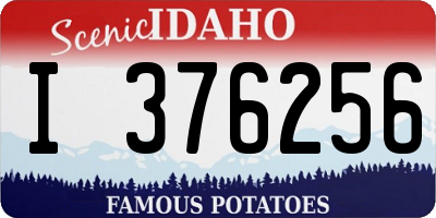 ID license plate I376256