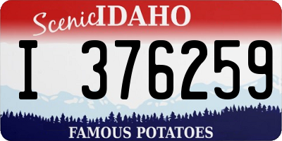 ID license plate I376259