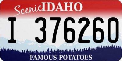 ID license plate I376260