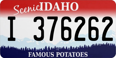 ID license plate I376262